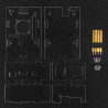 Acrylic Case Compatible for Orange Pi 3B V2.1  Orange Pi 4A with Cooling Fan